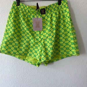 NEW WITH TAGS!! Savage X Fenty Neon Lime Geometric Print Men’s/Unisex Boxers Med